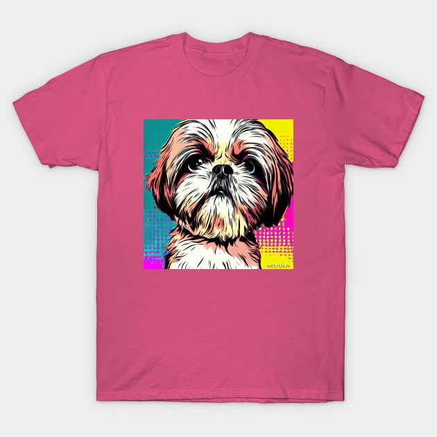 Shih Tzu Pop Art T-Shirt by Sketchy